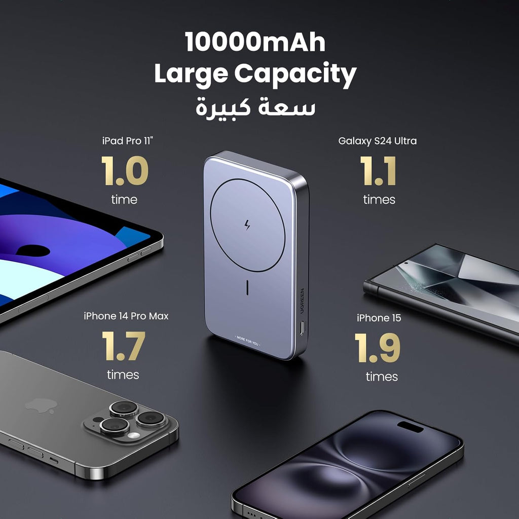 UGREEN 10000mAh Magnetic Wireless Power Bank (PB206)